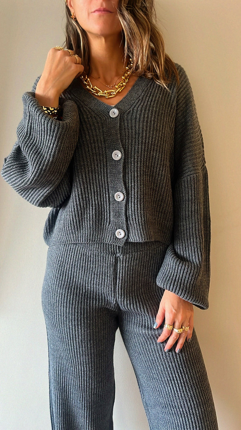 The Grey Cardi Set