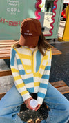 Pastel Quarter Zip Up Sweater