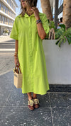 Lime T-shirt Shirt Dress