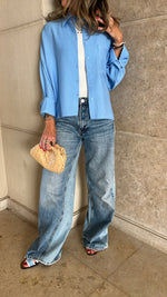 Baby Blue Cropped & Breezy Shirt