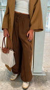 Brown Soft Cargo Pants