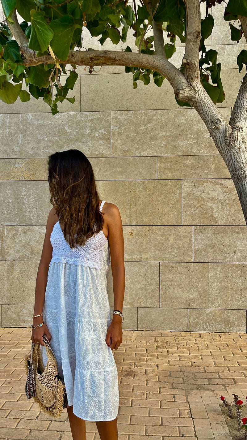 White Lace Like Summery Dress