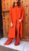 Rust Longline Shirt Set