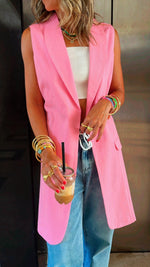 Pink Vested City Girl Vest