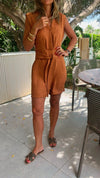 Rust Living By The Coast Shorts Jumpsuit