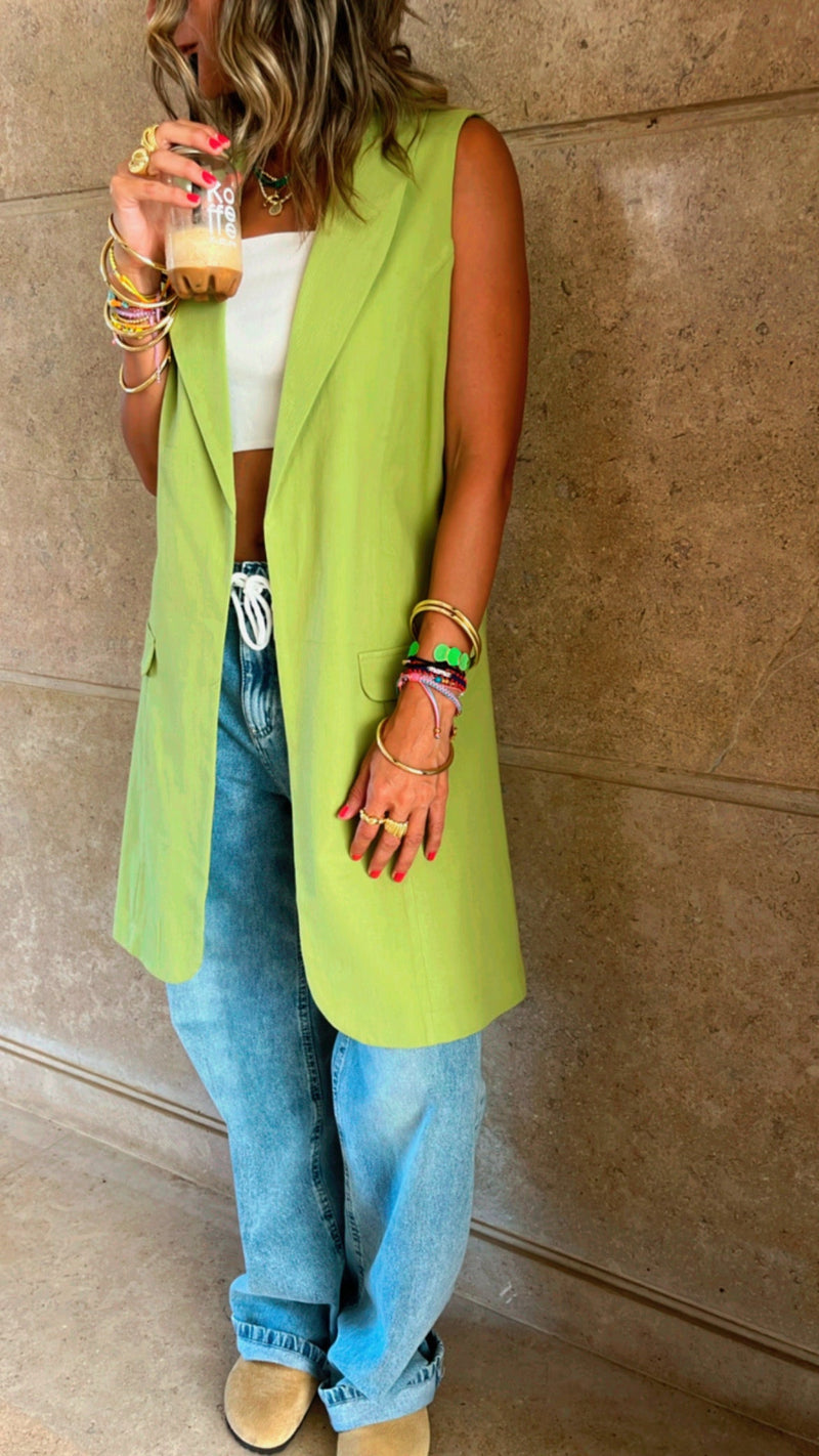 Lime Vested City Girl Vest