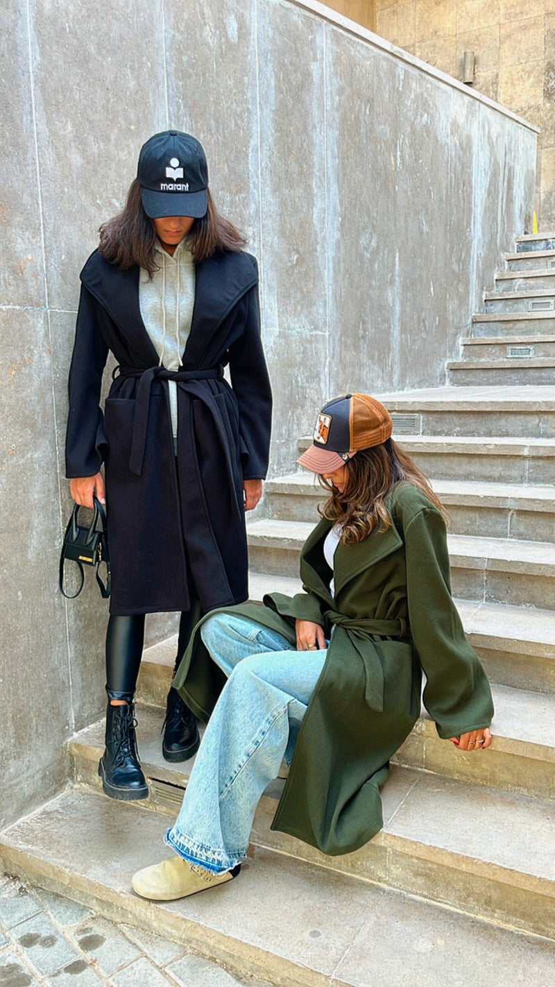 Olive Heavy Longline Coat