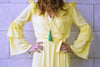 Yellow Ruffle Midi Dress