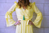 Yellow Ruffle Midi Dress