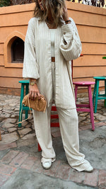 Comfortable Chic Stripe Linen Set