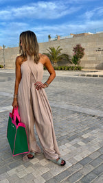 Beige Two Way It’s Summer Jumpsuit