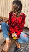 Red Premium Handmade Oversize Pullover