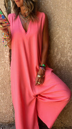 Pink Easy Day Loose Jumpsuit