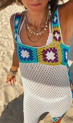 Pop Of Color Crochet Dress