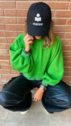 Green Exaggerated Hoodie