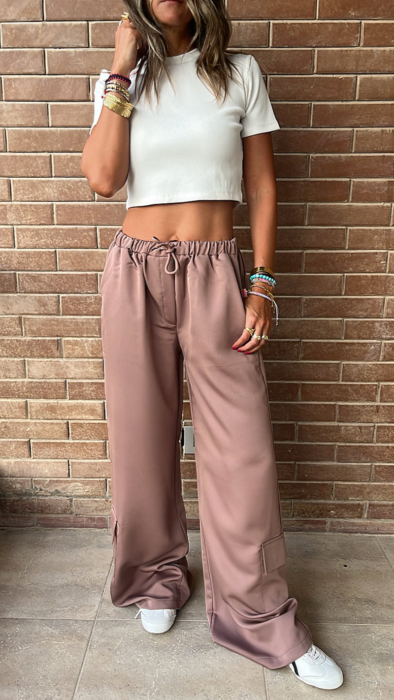 Cafe Satin Feel Breezy Pants