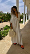 Beige Always Go To Beach Dress