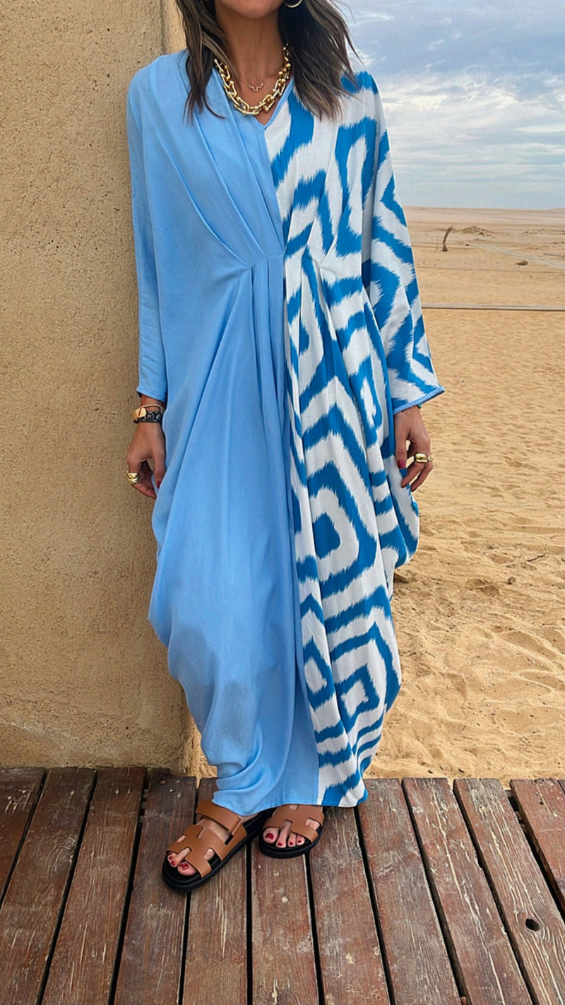 Blue Double Fun Kaftan