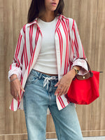 Red Candy Striper Shirt