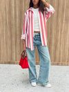 Red Candy Striper Shirt