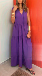 Purple Frillu Essential Tiered Dress