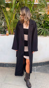 Black Heavy Winter Longline Coat