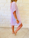 Blush Tassel Embellished Coverup