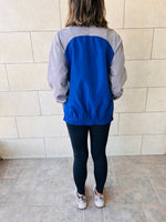 Blue Color Block Waterproof Jacket