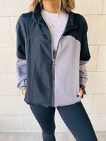 Black Color Block Waterproof Jacket