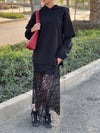 Black Frillu Lace Skirt