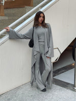 Grey Cozy Cardigan Set