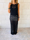 Black Backless Beach Dress