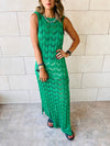 Green Backless Beach Dress