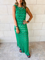 Green Backless Beach Dress