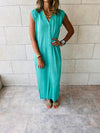 Aqua Sleeveless Cardi Dress