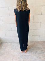 Black Sleeveless Cardi Dress