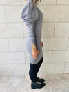 Grey High Neck Knit Dress