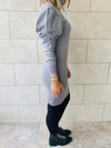 Grey High Neck Knit Dress