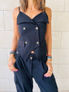 Black She’s Tailored Vest Set