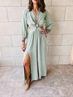 Mint Summer Skies Backless Dress