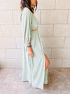 Mint Summer Skies Backless Dress