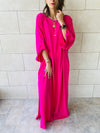 Fuchsia Linen Dress