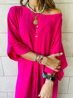 Fuchsia Linen Dress