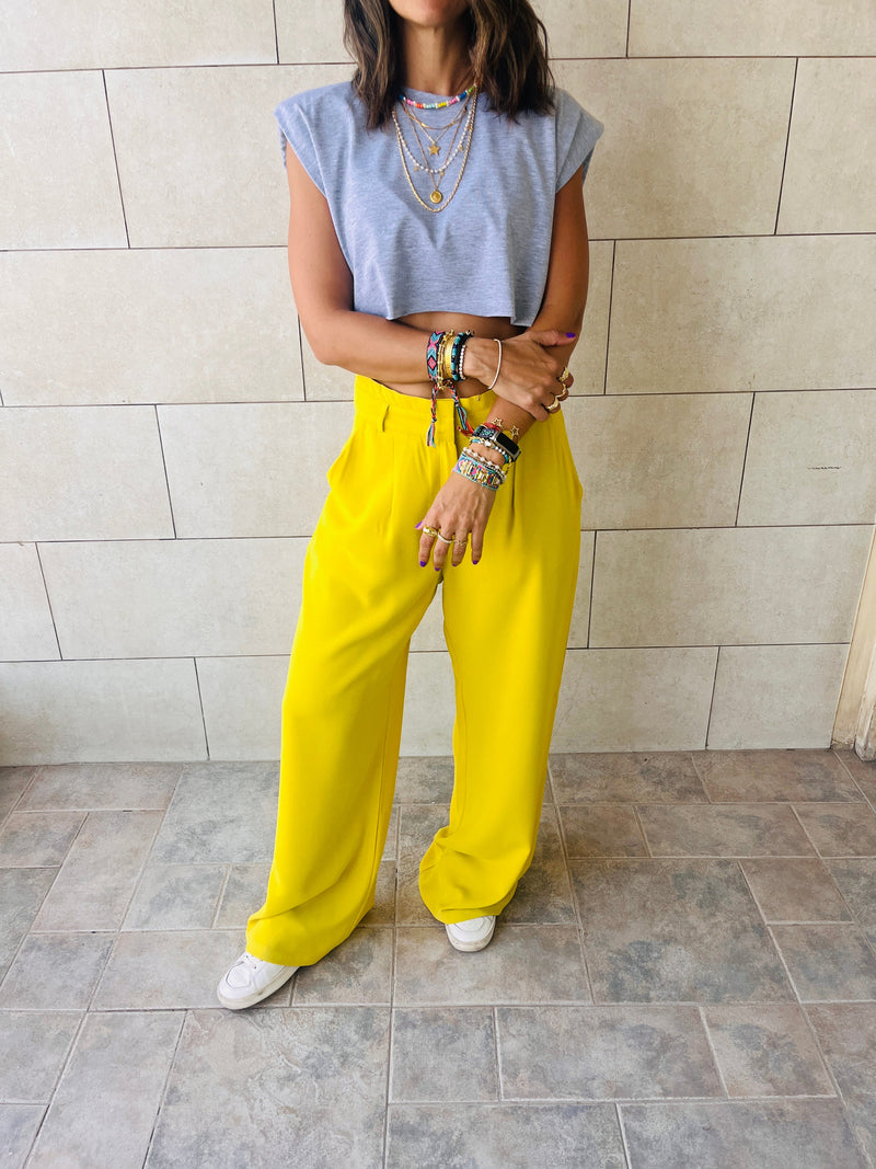 Mustard Soft Suit Pants