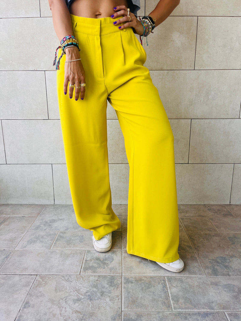 Mustard Soft Suit Pants