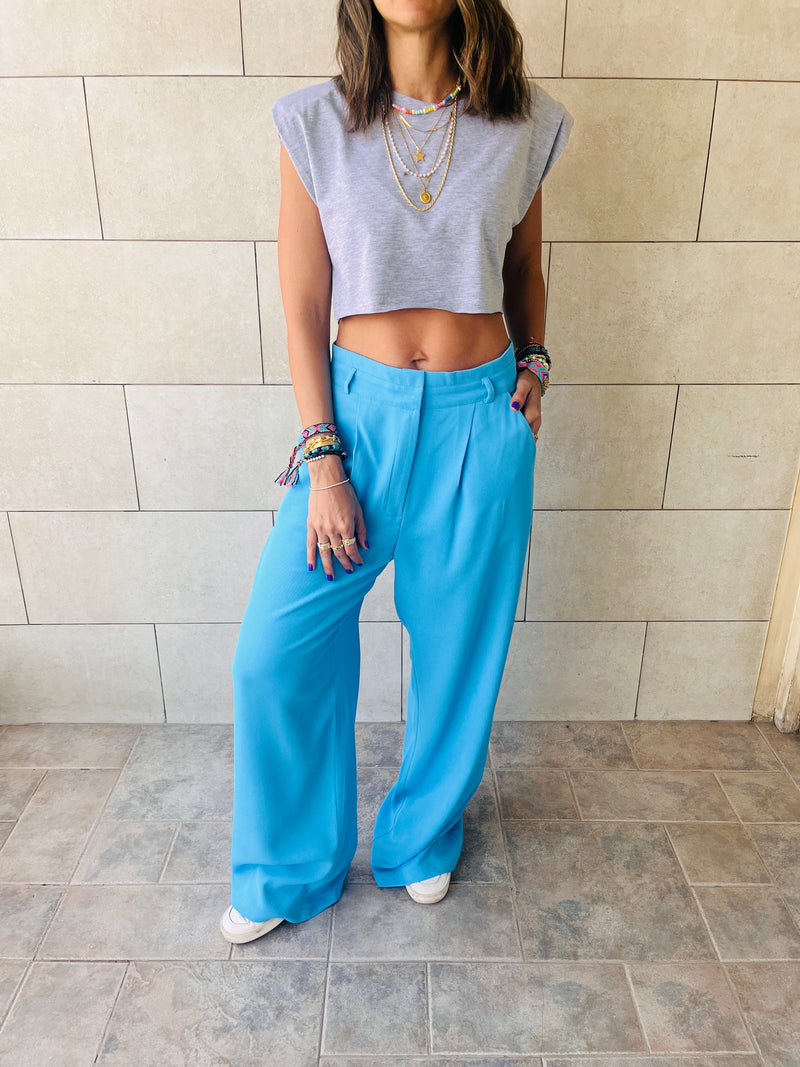 Baby Blue Soft Suit Pants