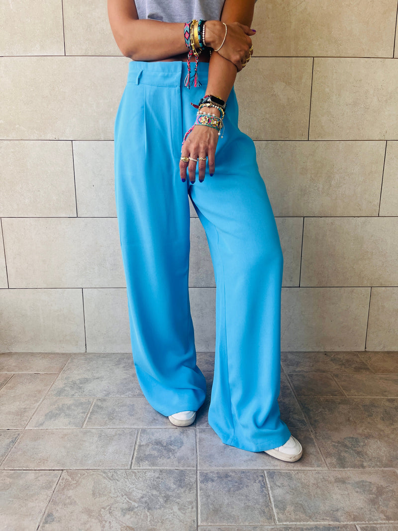 Baby Blue Soft Suit Pants