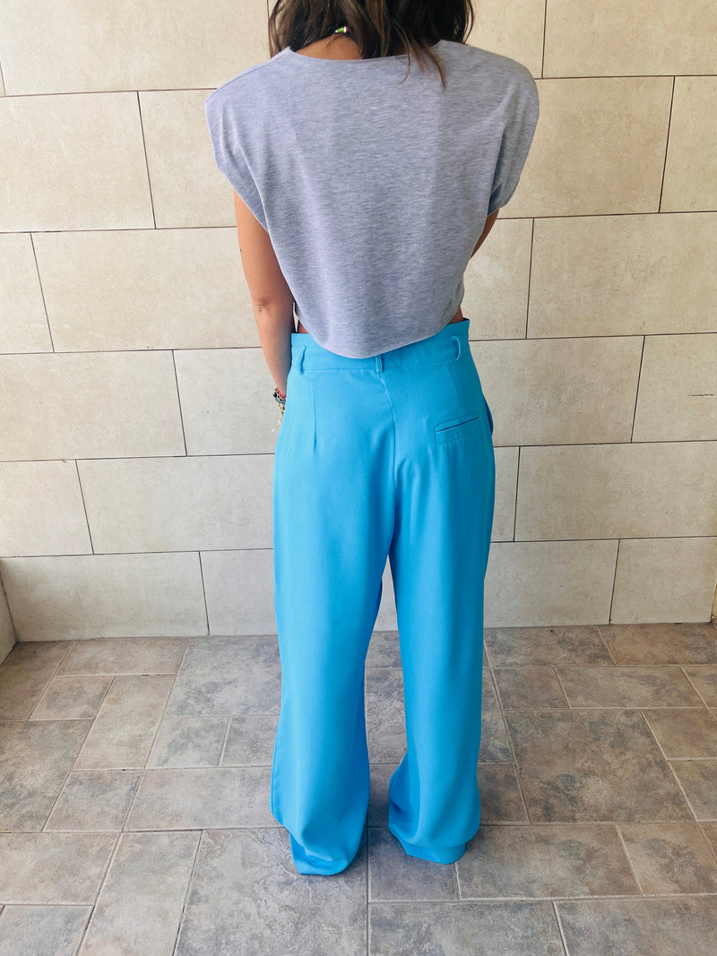 Baby Blue Soft Suit Pants