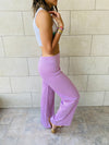 Lilac Knit Flare Pants