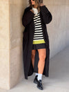 Black & White Striped V Sweater